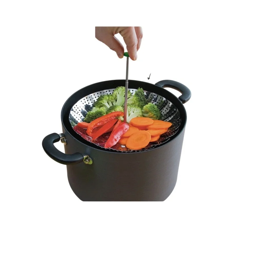 Prep Solutions Stainless Steel,‎ Easy Reach 8 inch Extendable Steamer Basket